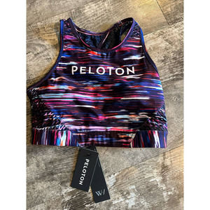 NEW Peloton Printed High Neck Sports Bra SPACE DYE PATTERN PRINT